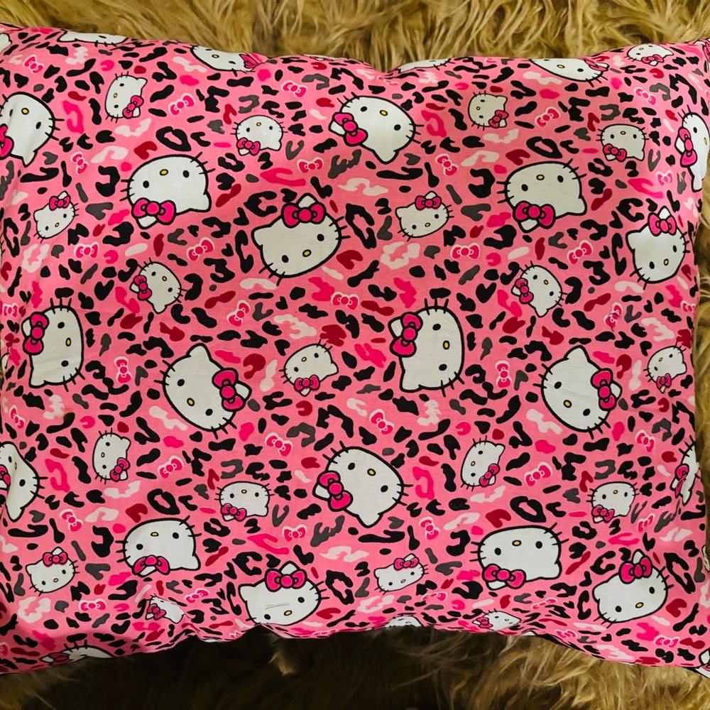Hello Kitty Room Decor Pillow 20”x17” New Handmade